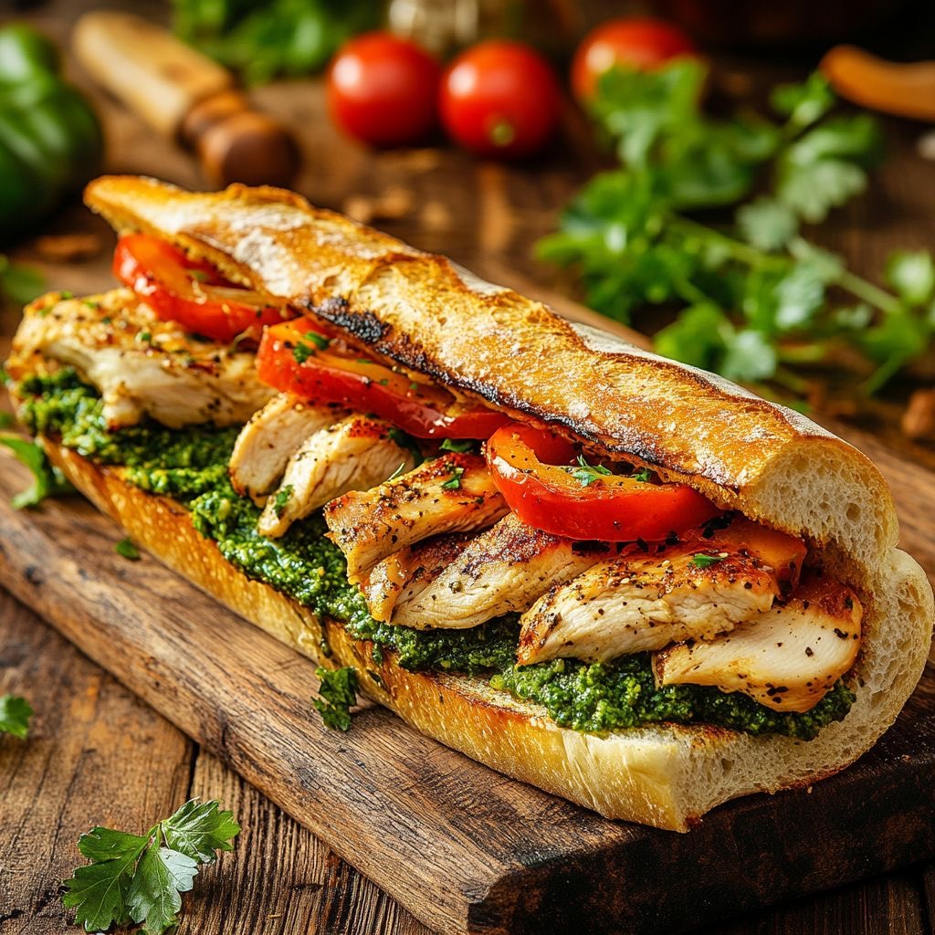 Sandwich au saucisse ( boeuf, poulet )